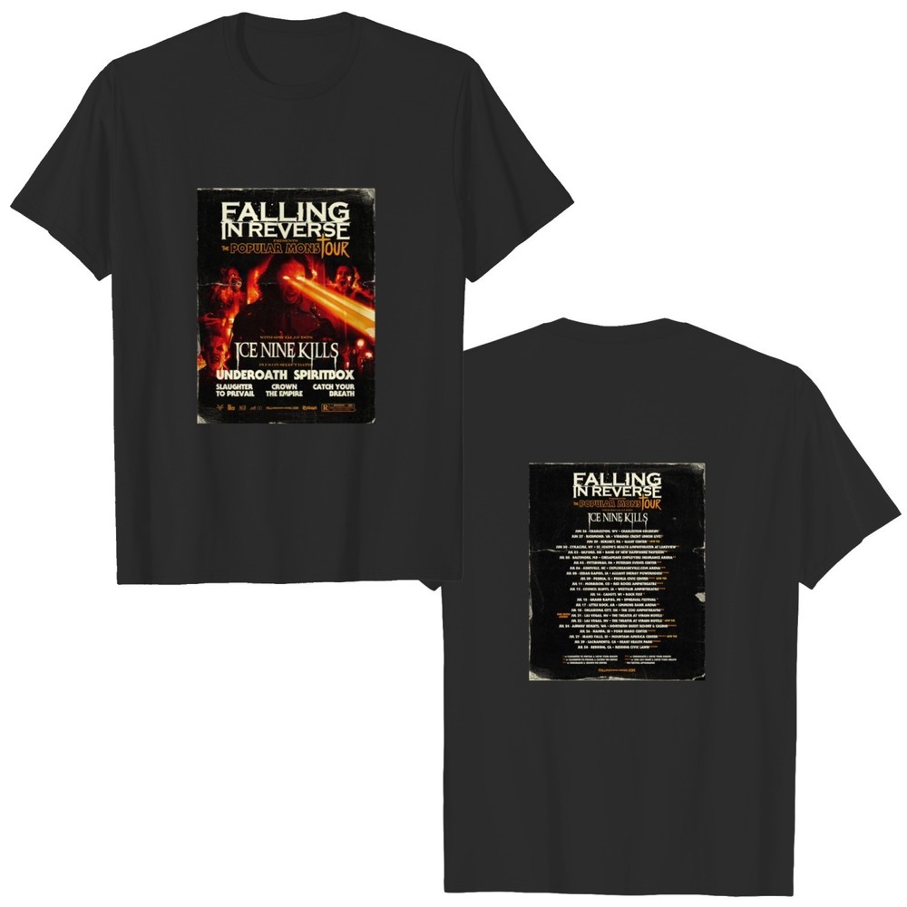 The Popular Monster 2 Sided Shirt Falling In Reverse Popular Monstour Shirt